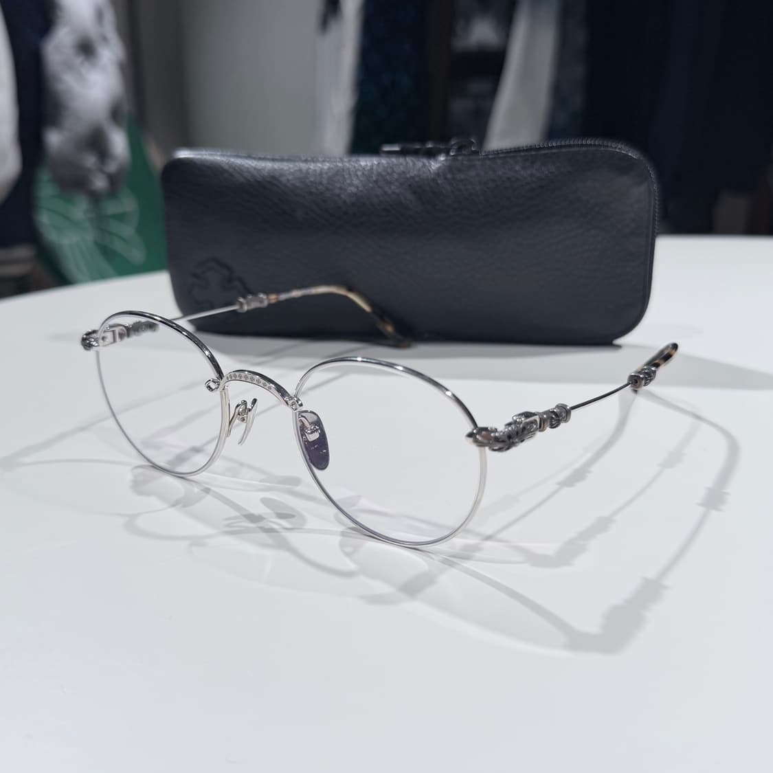 (A+/OS) / 크롬하츠 부바 아시안핏 샤이니 실버 골드 플레이트 안경 상품이미지1