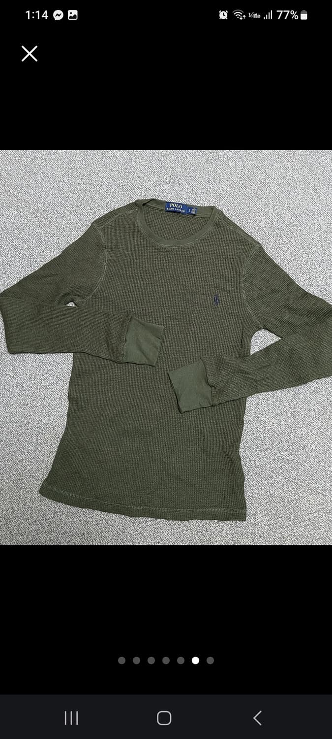 폴로 랄프로렌 화이트  와플 긴팔 티셔츠 S (2벌) 상품이미지4