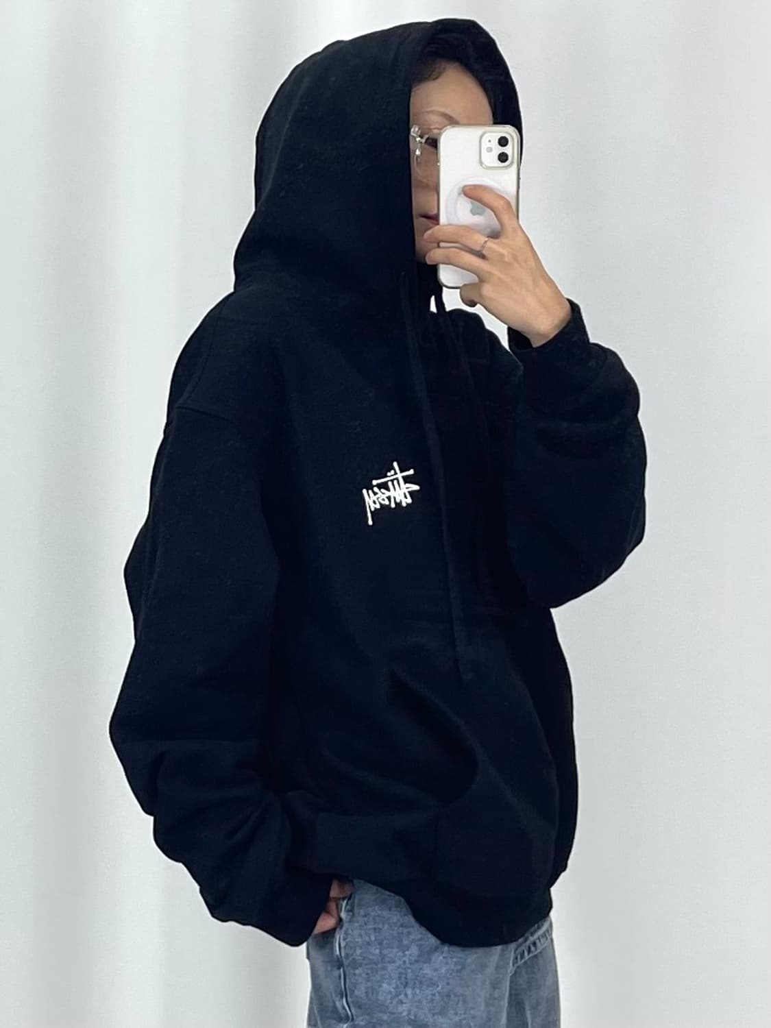  [2XL]새상품 스투시 블랙 후드티  상품이미지2