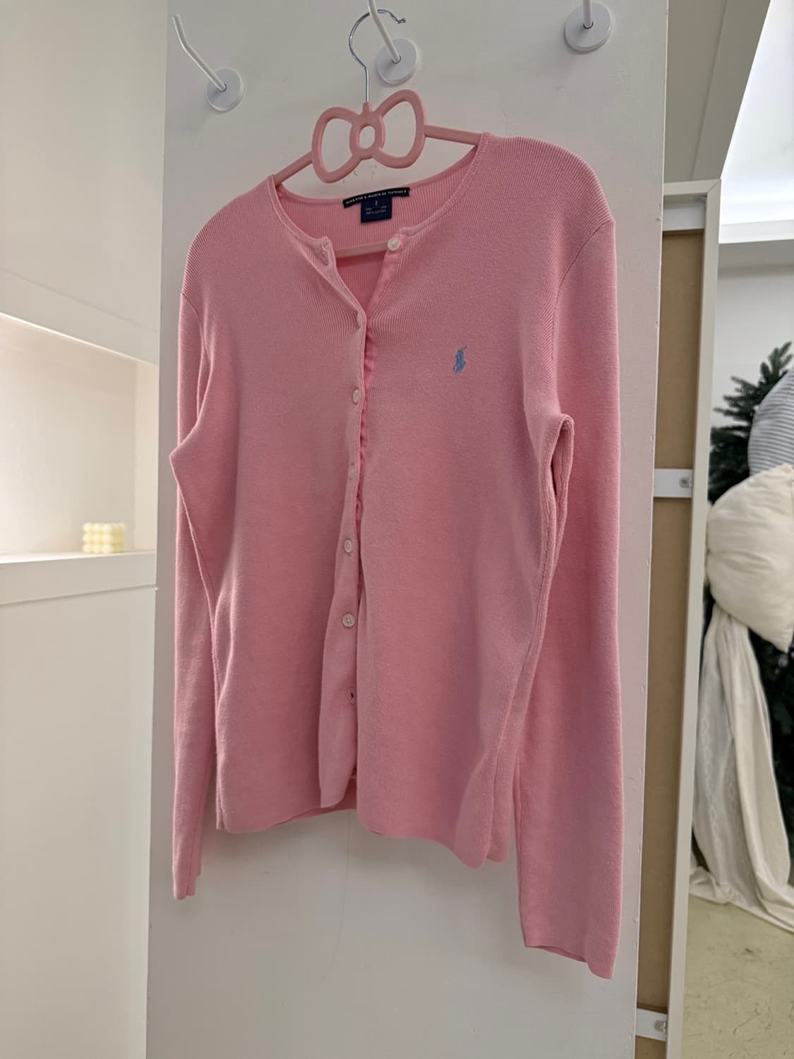 폴로 핑크 가디건 상품이미지2