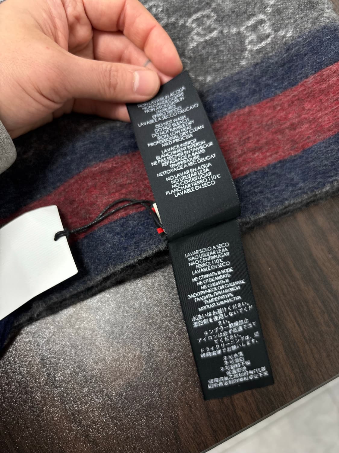 택부착)구찌 울 캐시미어 머플러 상품이미지7