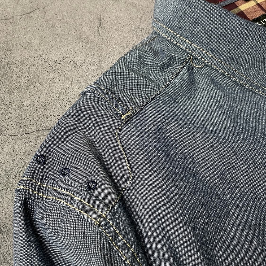 BRITCHES 빈티지 코튼 샴브레이 워크 셔츠 A00627 상품이미지3