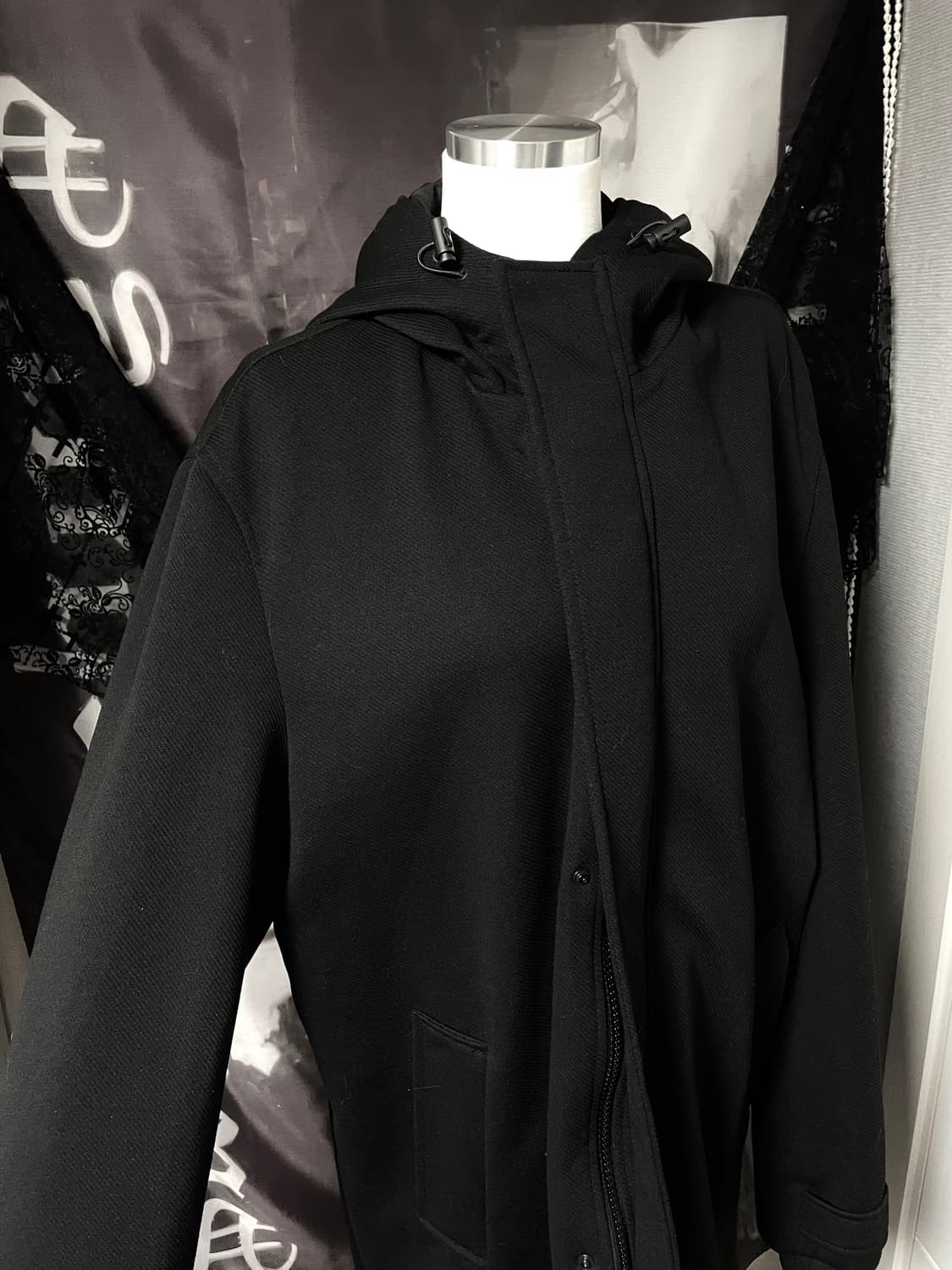 자라 블랙후드롱코트집업 요지야마모토남녀공용유니섹스다크웨어아방가르드 상품이미지4