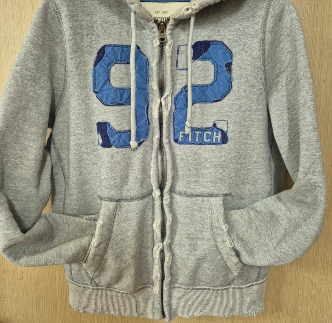 [XL]아베크롬비 그레이 빈티지 후드집업 상품이미지2