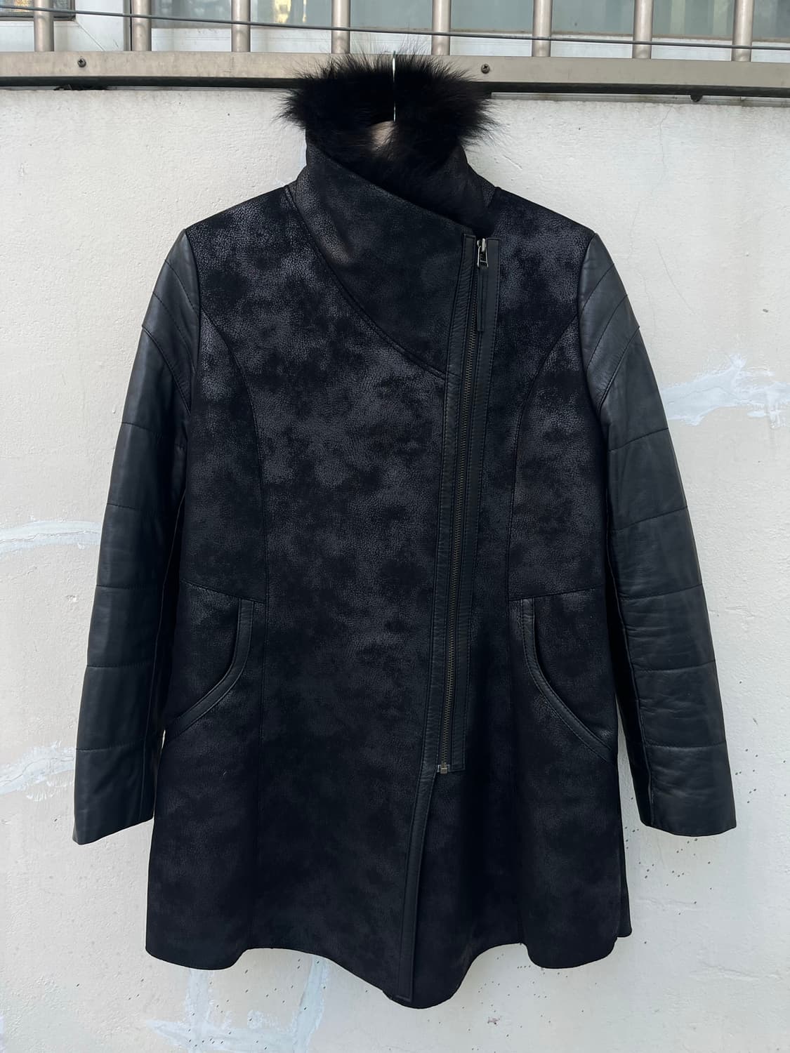 레더 퍼 무스탕 코트 상품이미지2