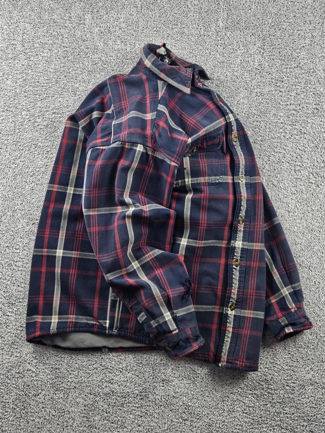 칼하트 체크 패턴 버튼업 워크 셔츠 자켓 ( M ) / 9285 상품이미지4