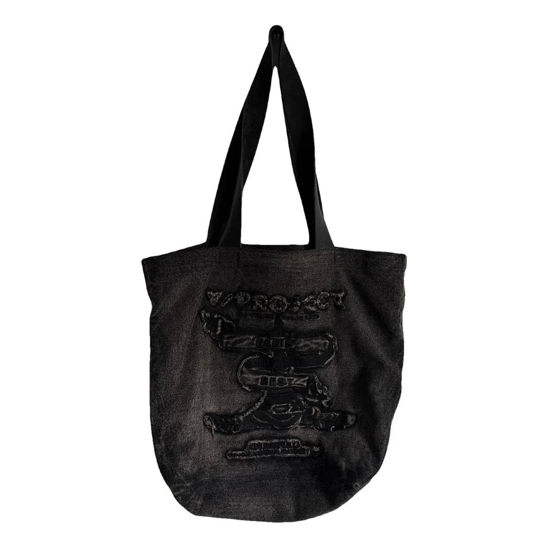 Y project 올블랙 데님 토트백 상품이미지1