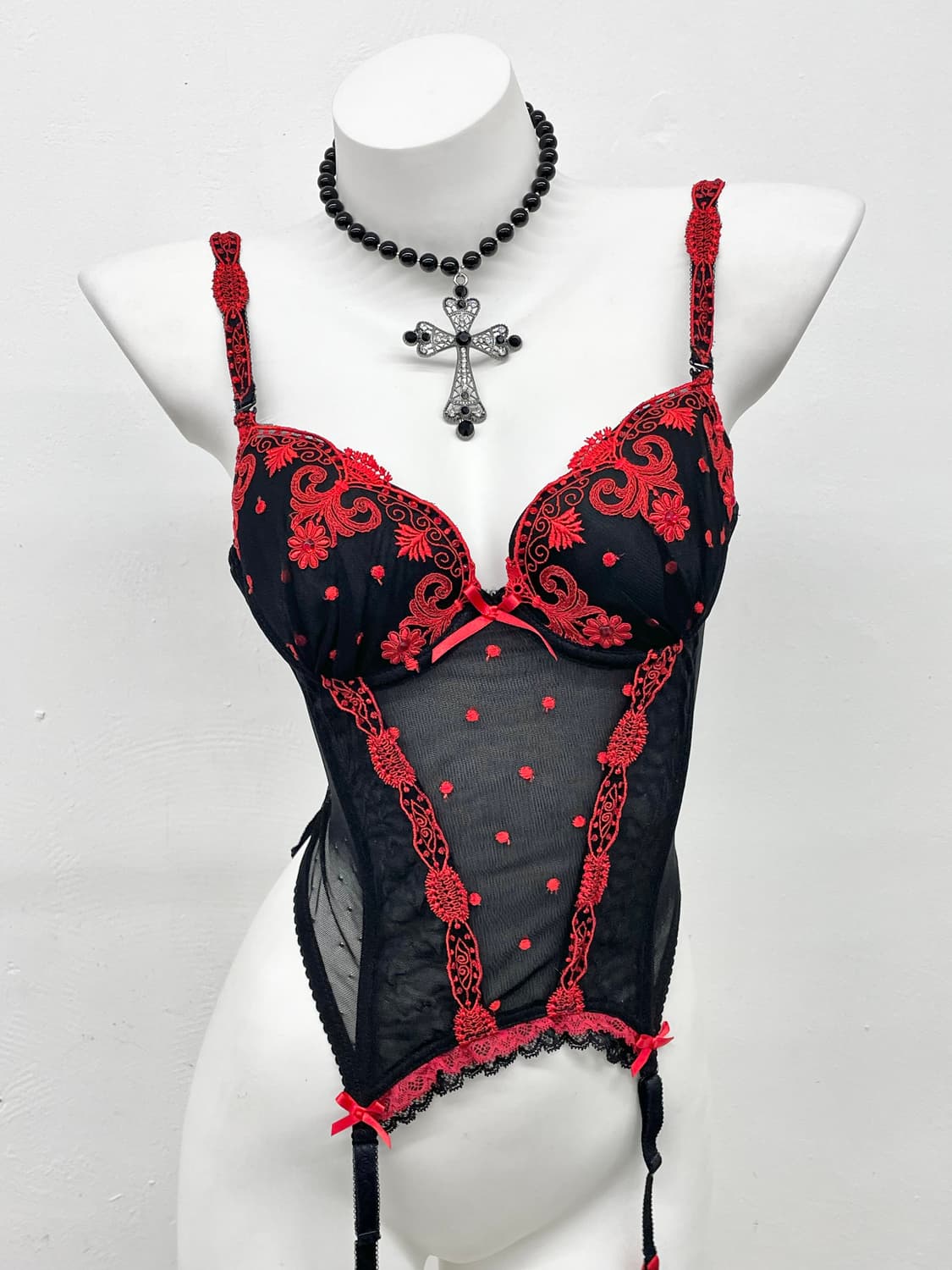 에블린 발렌타인 가터 코르셋 상품이미지2