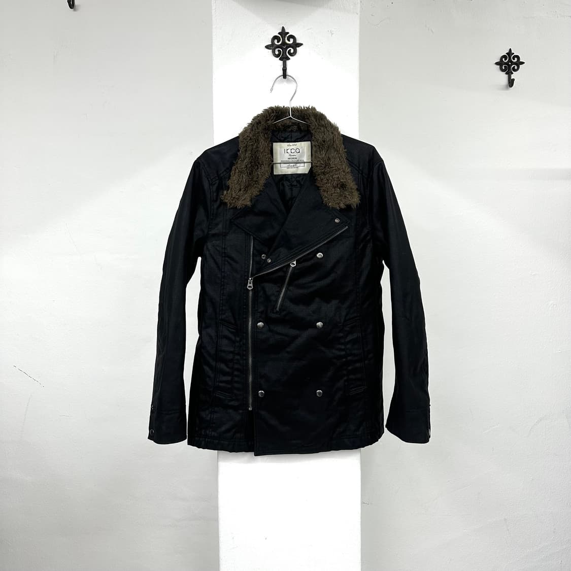 Coated fur rider jacket 상품이미지4
