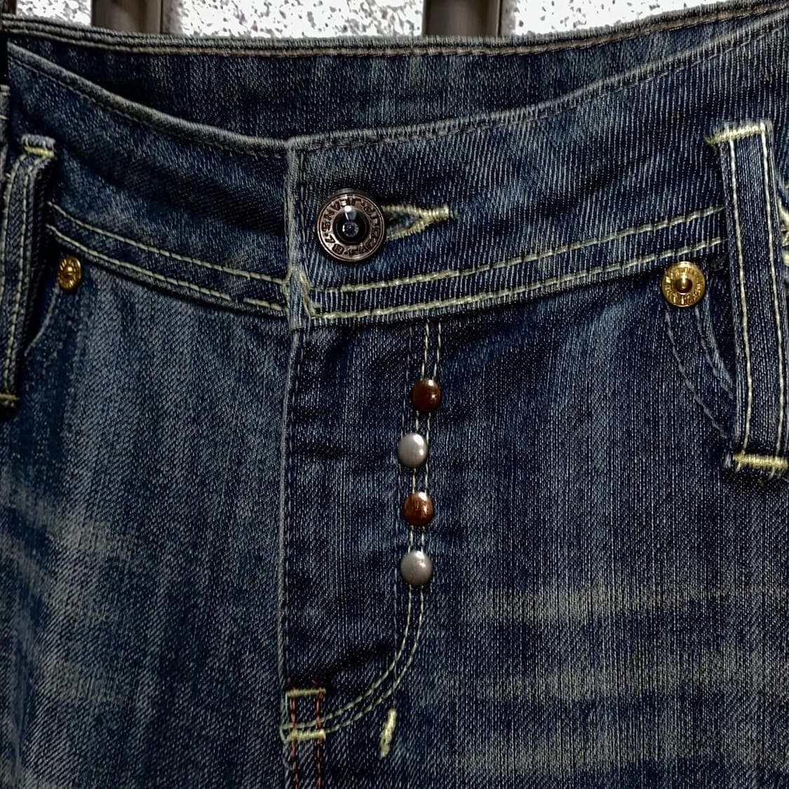 디젤 빈티지 웨스턴 스터드 디테일 데님 팬츠 청바지 상품이미지7