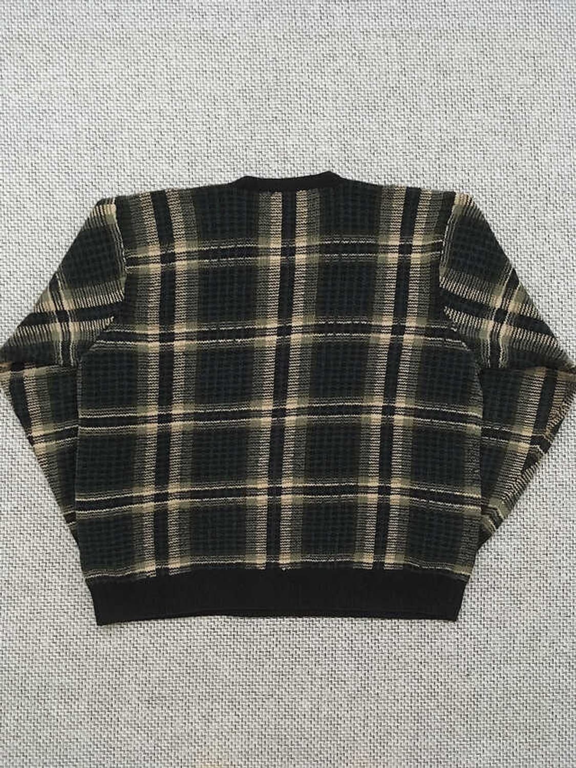 90s plaid check hand knit pullovers 상품이미지6