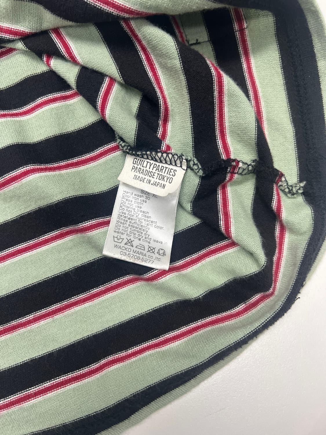 16ss 와코마리아 스트라이프 보더 티셔츠 xl  상품이미지8