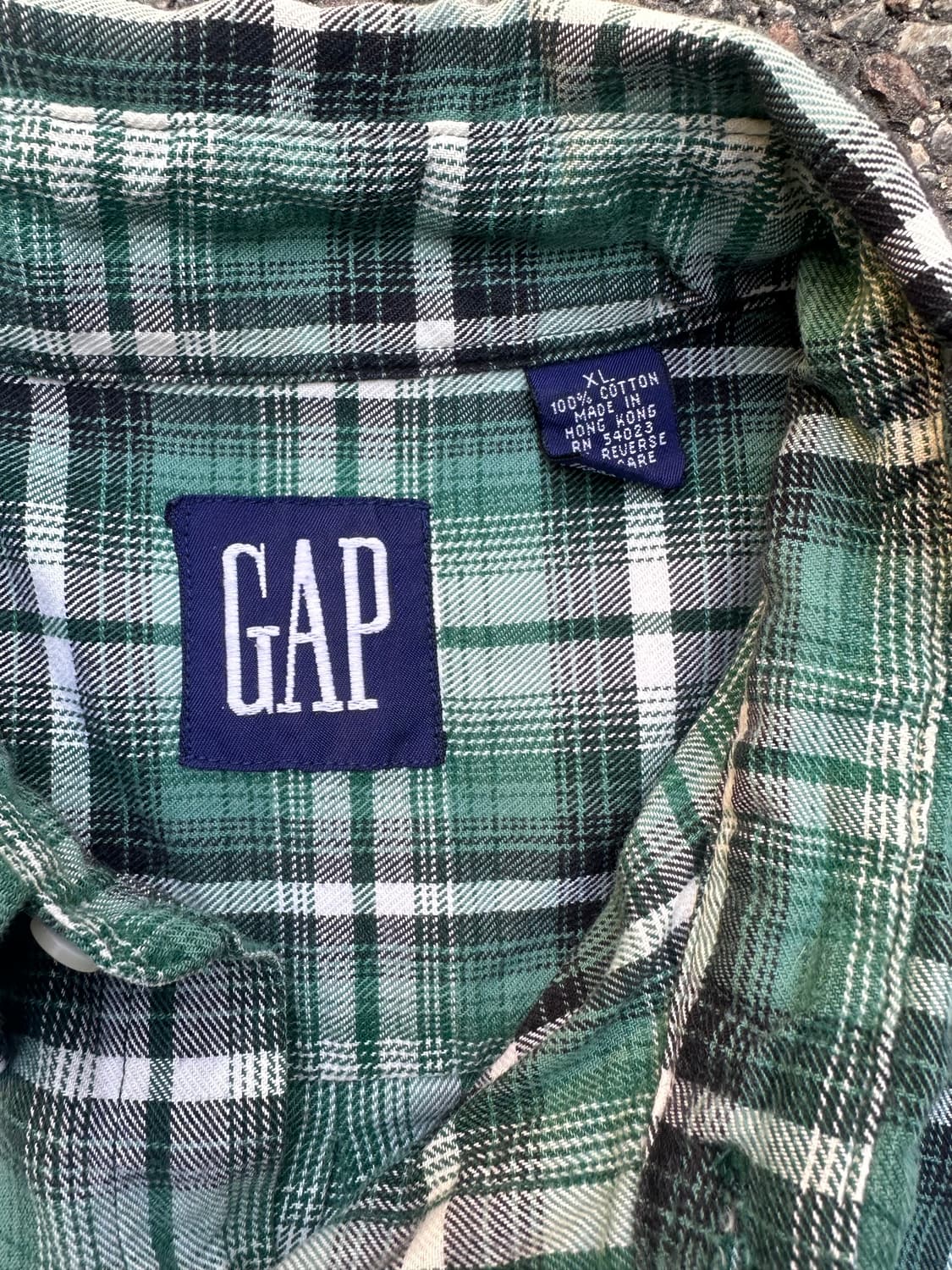 00s 빈티지 올드 갭 체크 셔츠 상품이미지4
