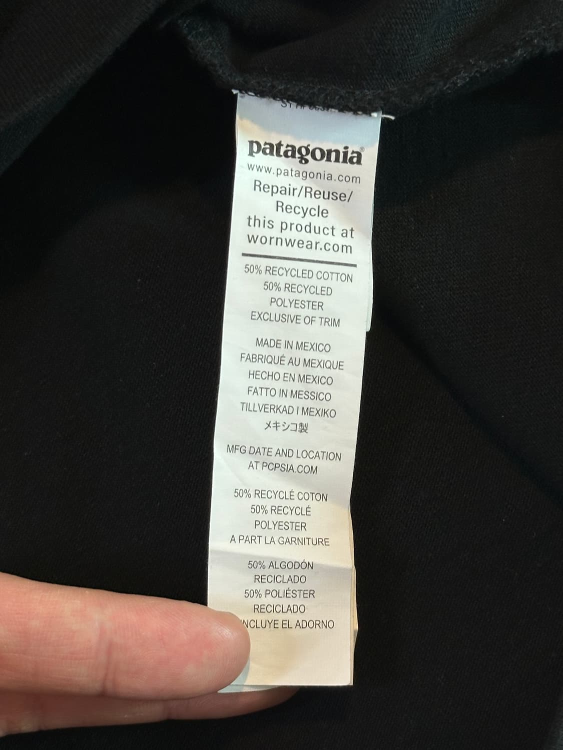 파타고니아 PATAGONIA 백프린팅 반팔 티셔츠 블랙 상품이미지7