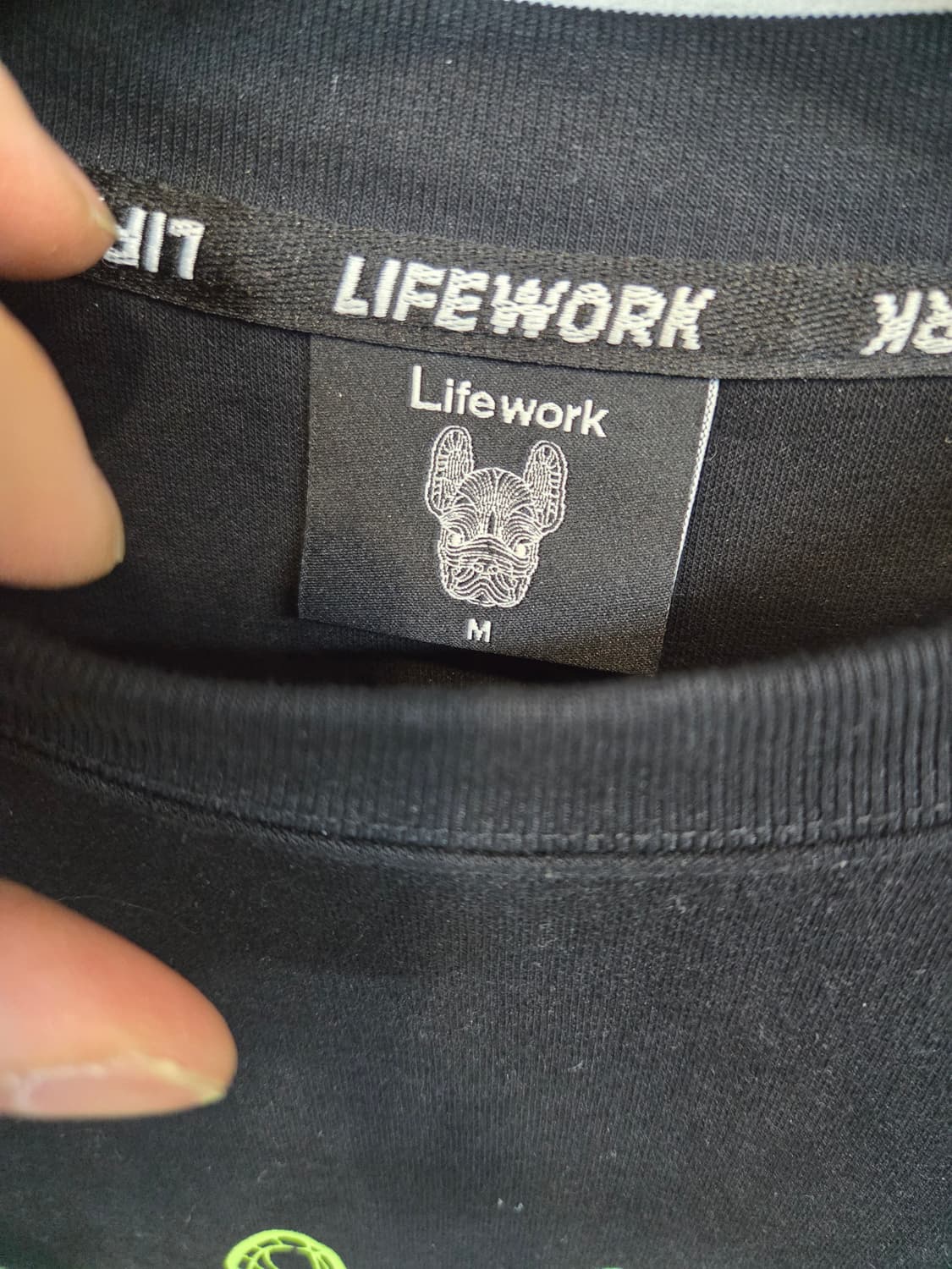 라이프워크 형광로고 사이드지퍼 반팔 m 상품이미지3