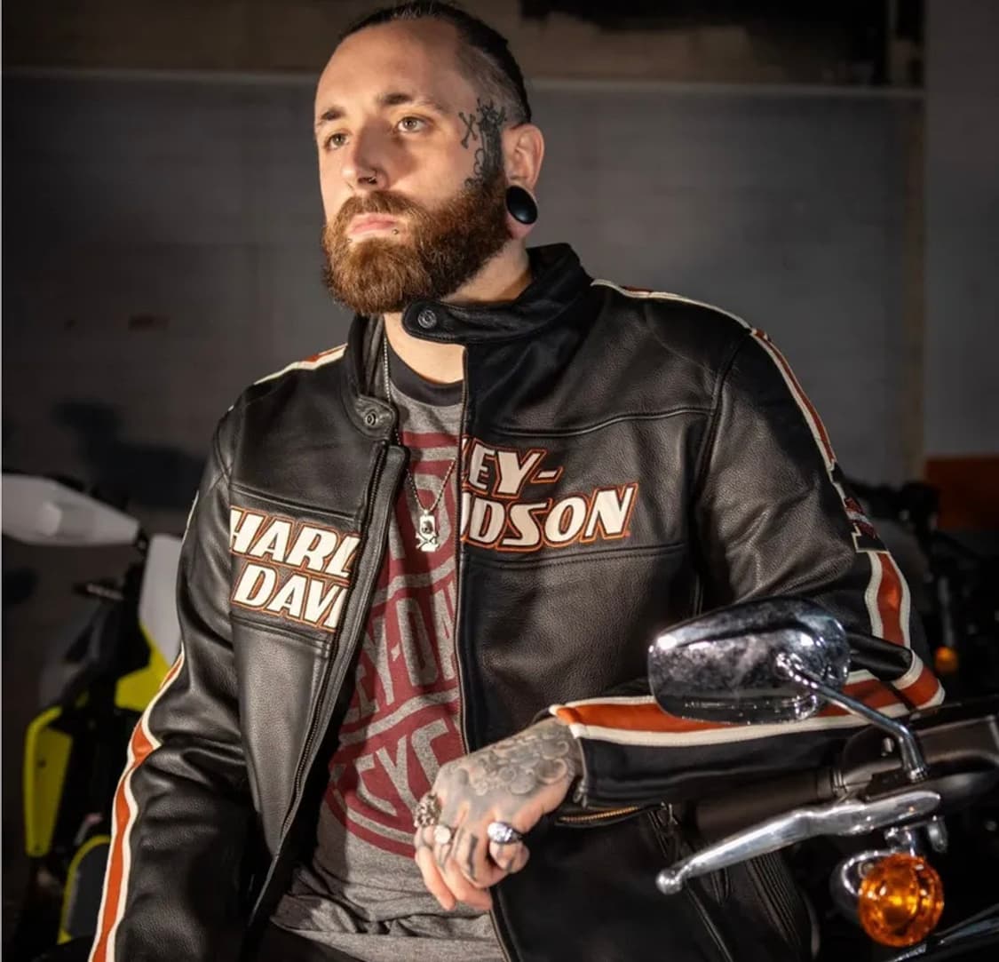 (희귀) 90's 할리 데이비스 그랜드 슬램 올드스쿨 레더 자켓 L 상품이미지8