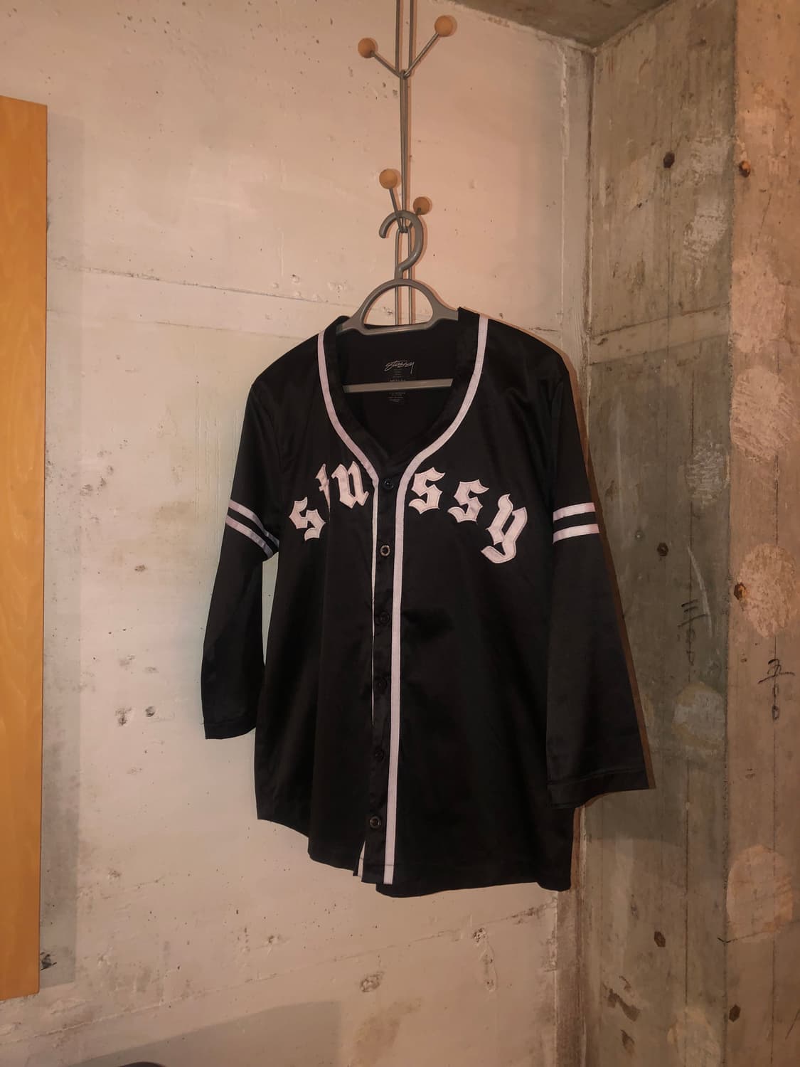 Stussy Gothic Logo Baseball Jersey Shirt 상품이미지4