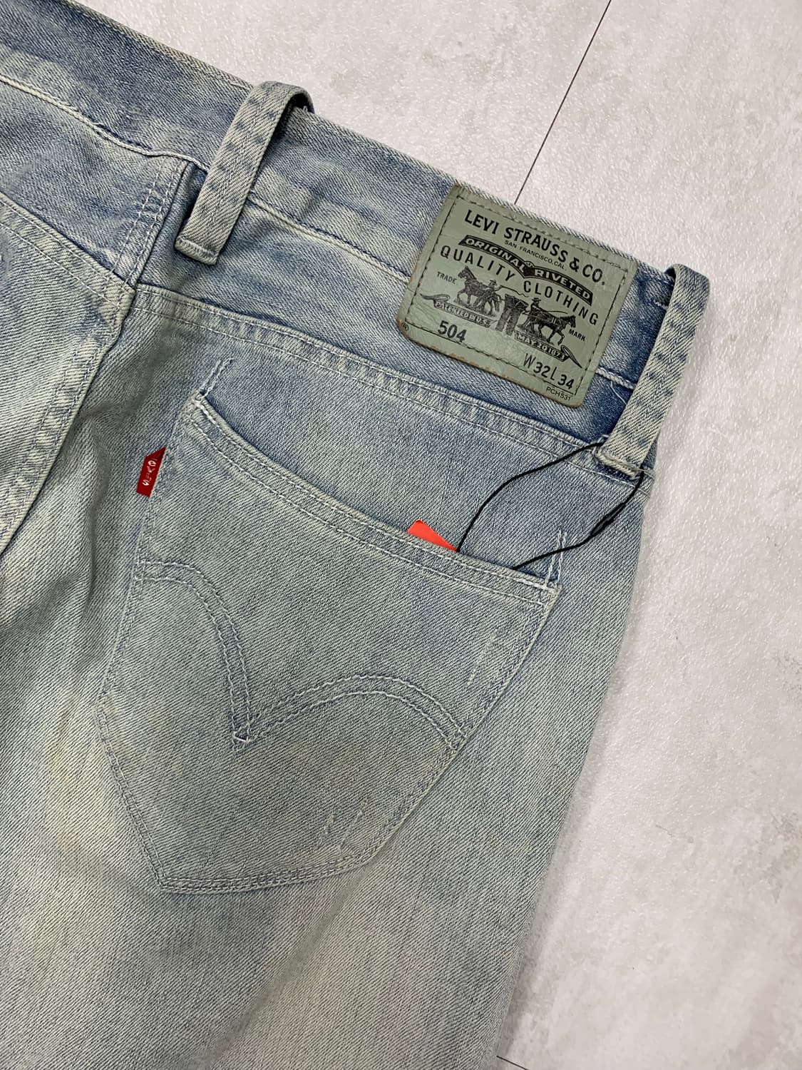 리바이스 504 연청 데님 팬츠 #261 상품이미지7