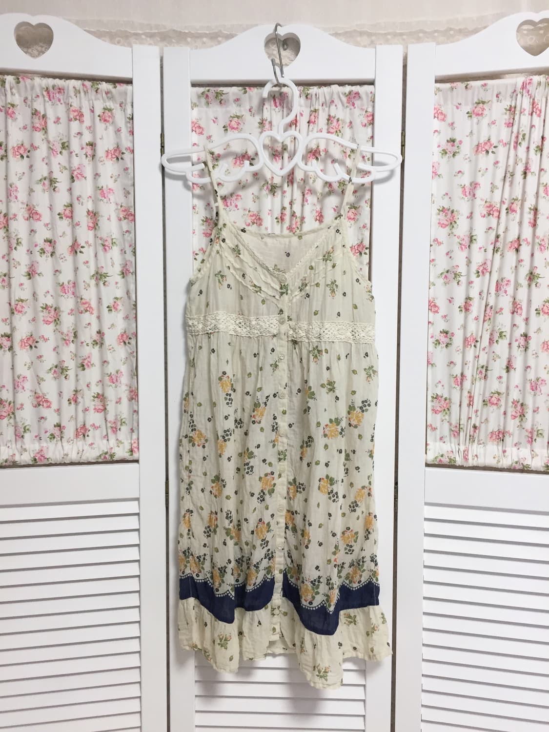 빈티지 모리걸 잔꽃 슬리브리스 상품이미지2