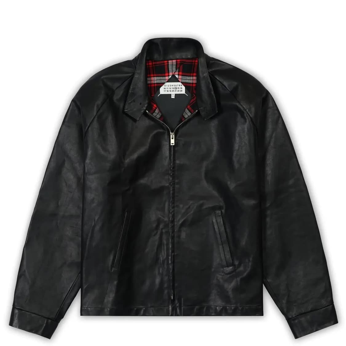 (50) 마르지엘라 17fw 블랙 레더 헤링턴 블루종 자켓 상품이미지1