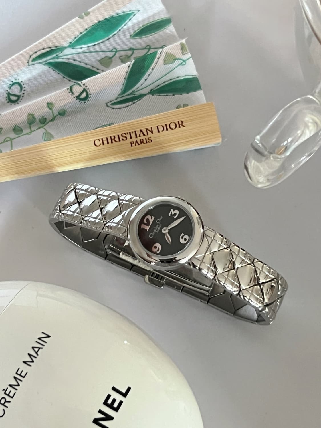 Christian Dior  까나쥬 패턴 브레이슬릿 블랙 다이얼 디올 시 상품이미지3