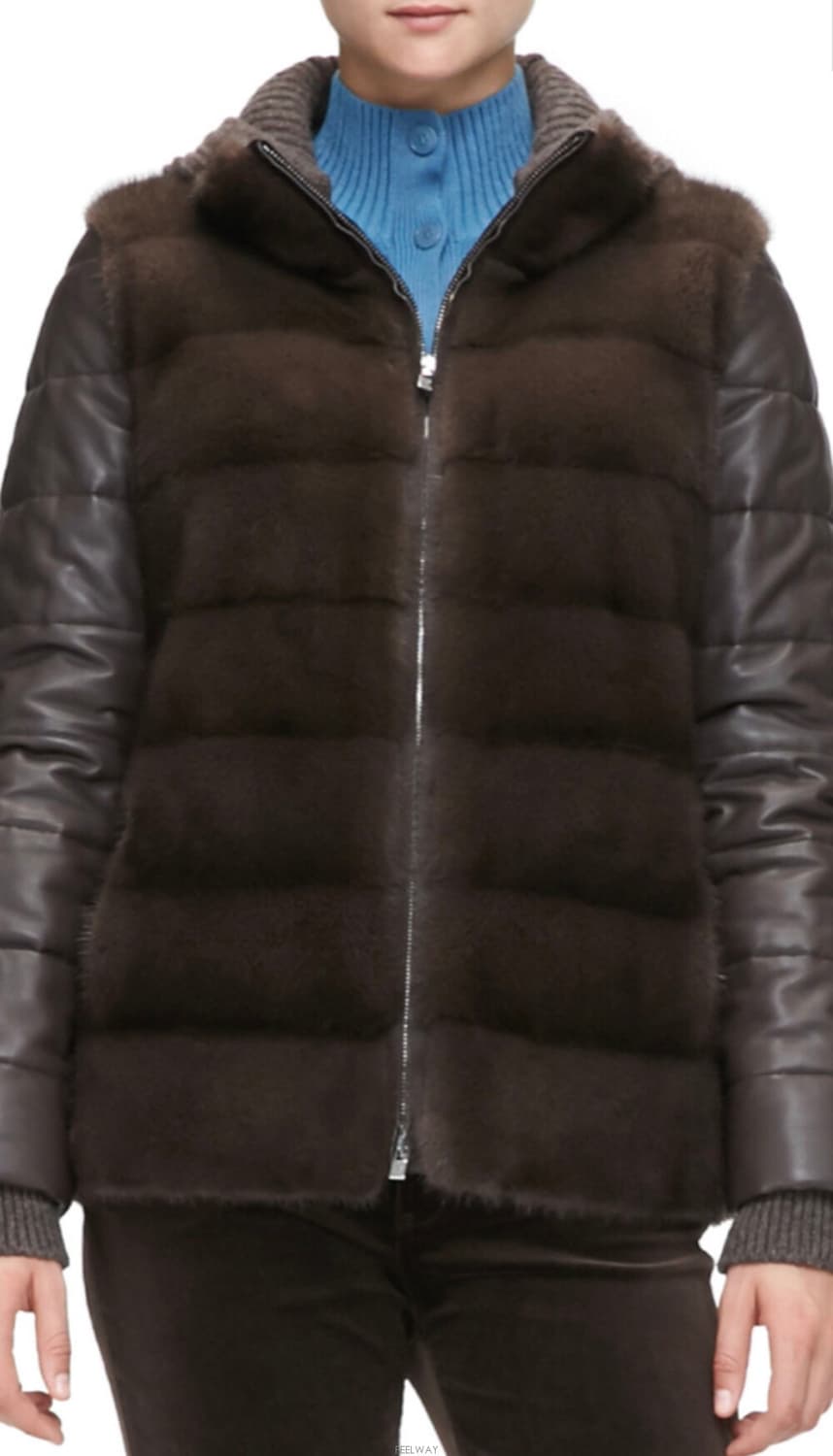 로로 피아나 재킷(램스킨/베이비 캐시미어/밍크 퍼)40 사이즈-해외발송 상품이미지1