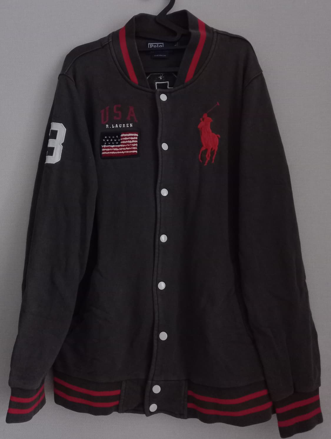 폴로 POLO 빅포니 성조기 USA 집업 바시티 자켓 105/XL 상품이미지1
