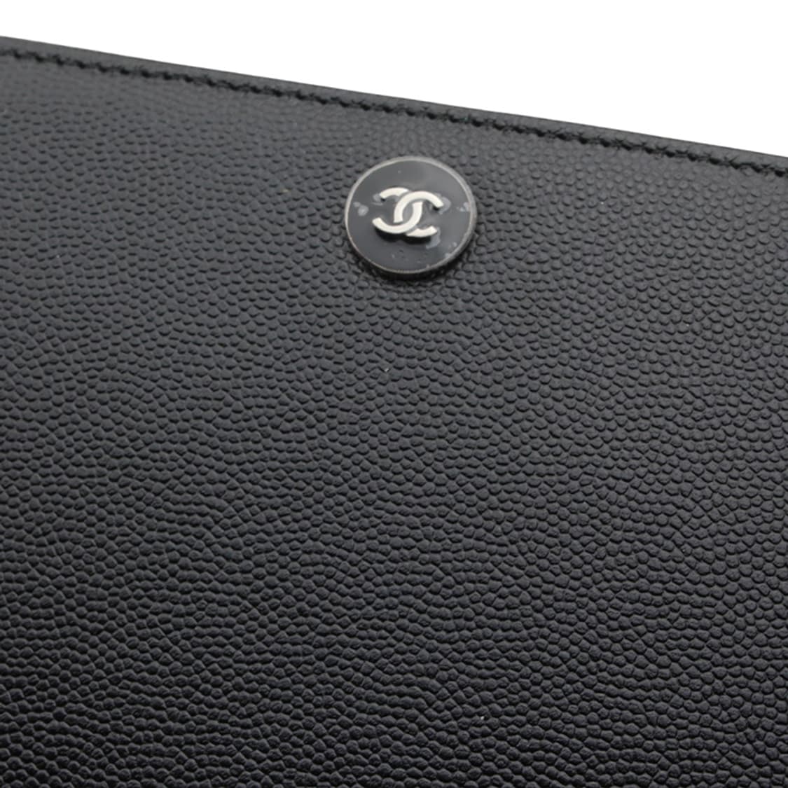 샤넬 블랙 캐비어 은장CC 오거나이저 지피 장지갑(22번) 상품이미지5