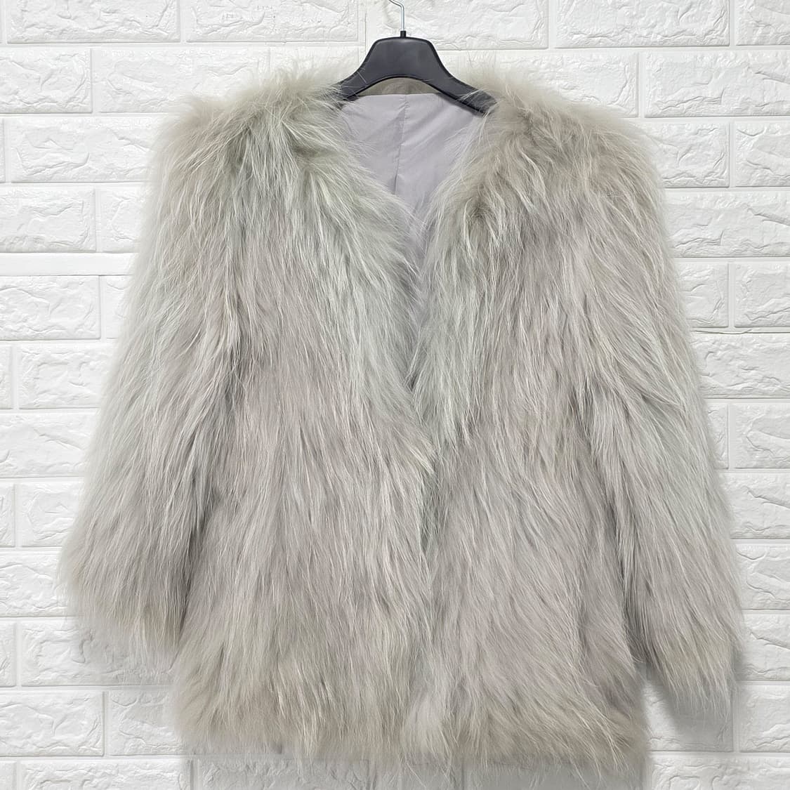 택포_ KAISASE 회색 라쿤 퍼 자켓 Free 상품이미지1