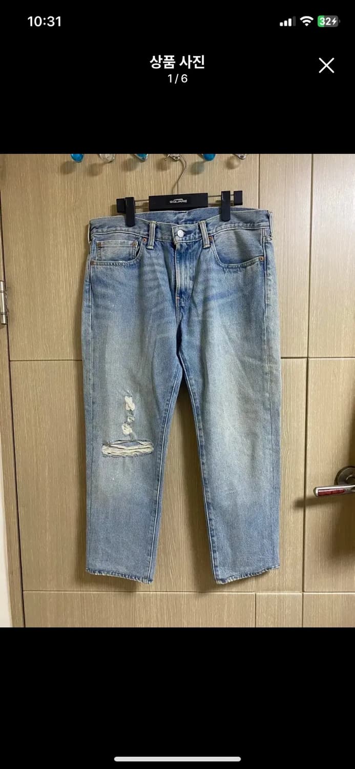 [LEVIS] 리바이스 511 워싱 데미지 데님 34사이즈 상품이미지1