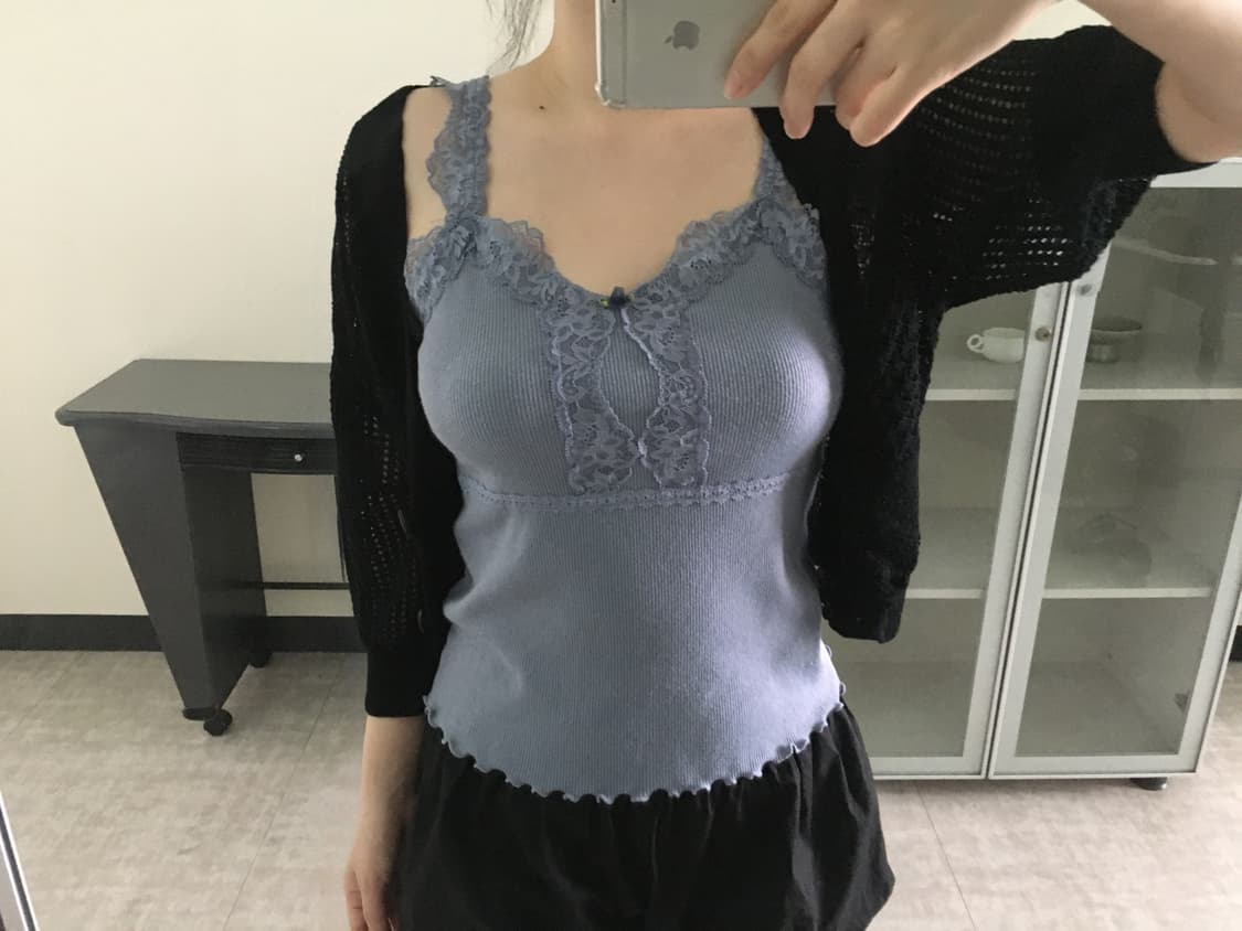 dusty blue lace cami 상품이미지2