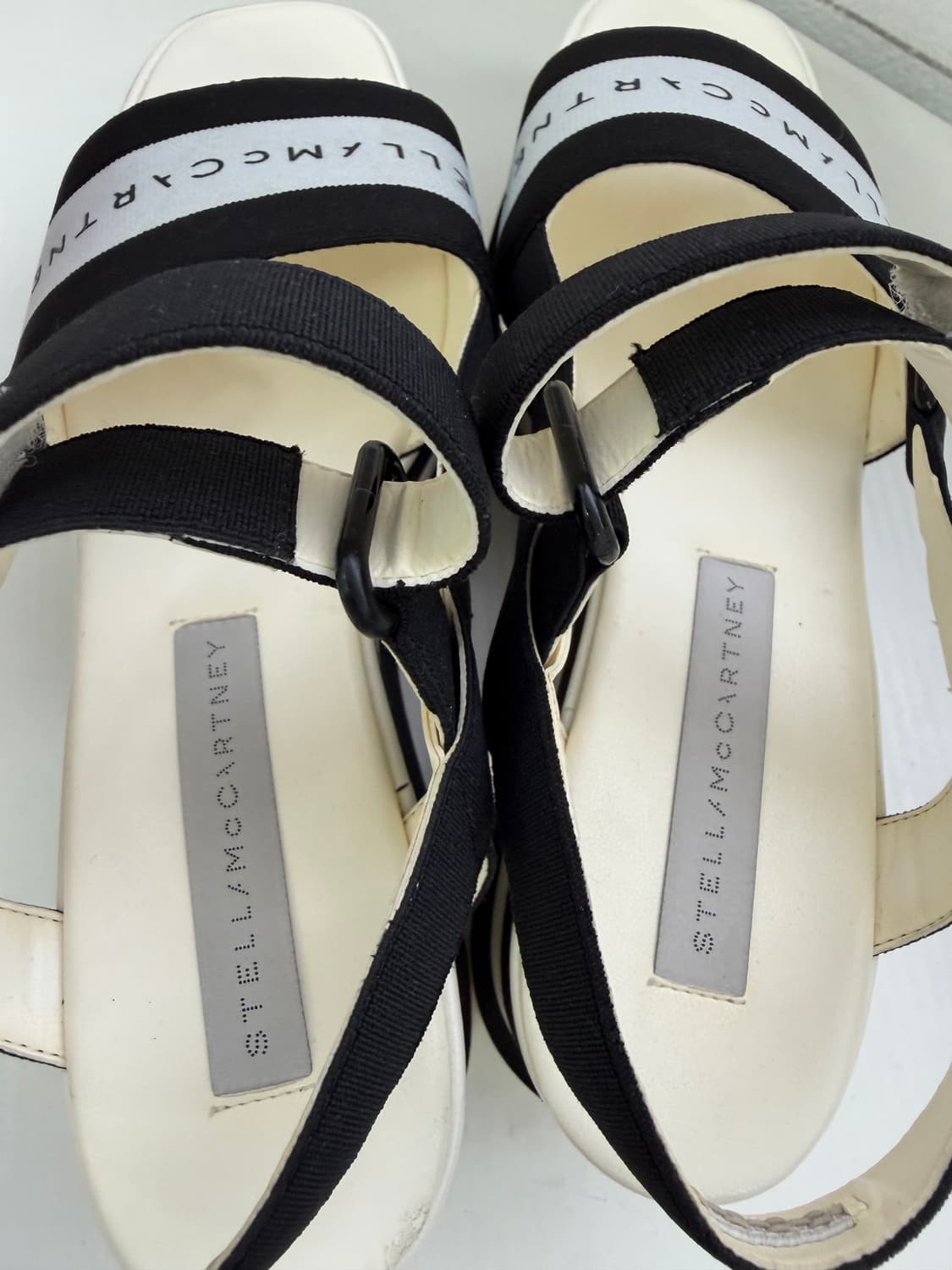 정품) 스텔라맥카트니 블랙 스트랩 샌들 플랫폼 37.5 상품이미지7