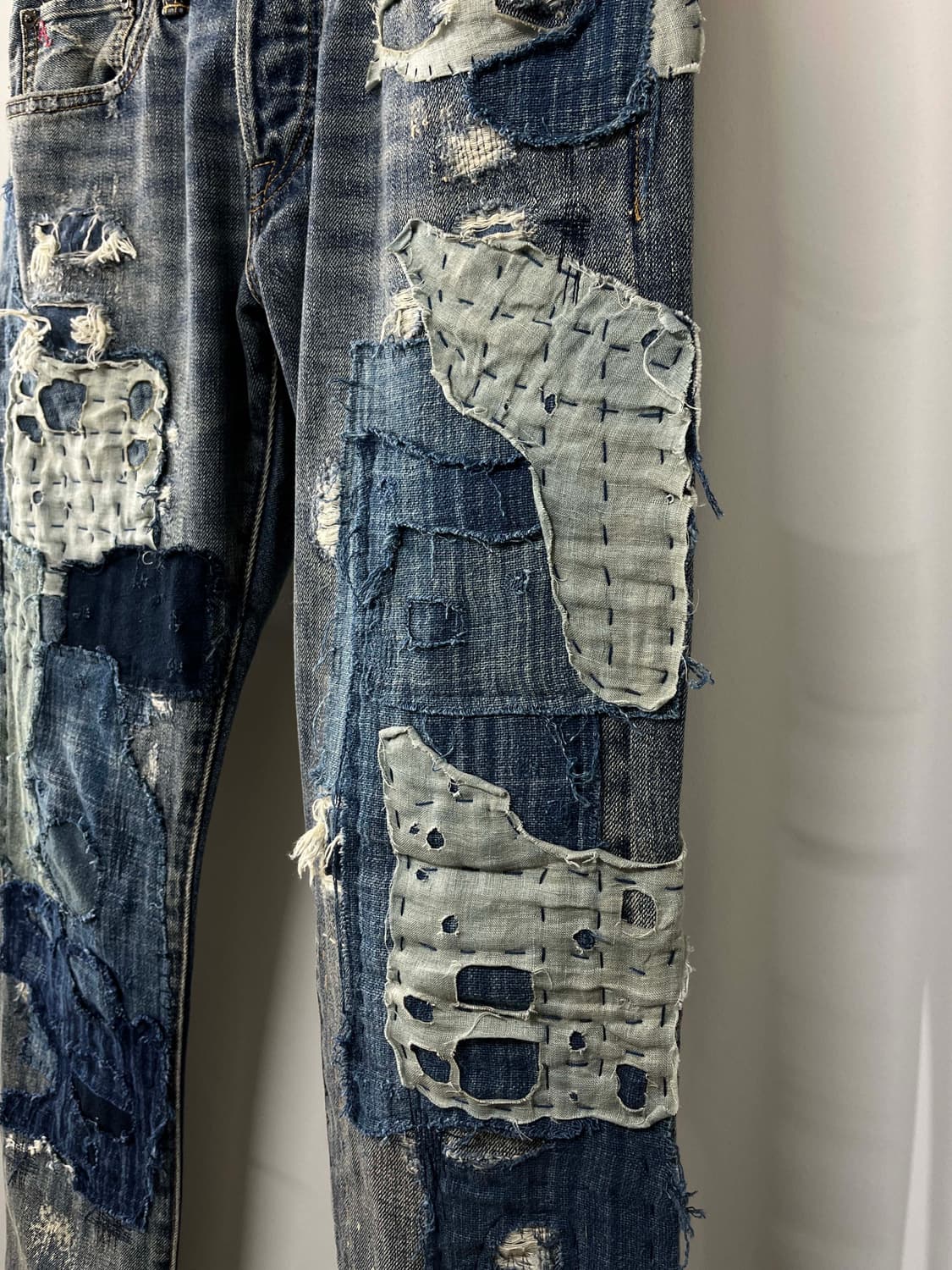 폴로 랄프로렌 보로 디스트레스드 리페어 데님팬츠 상품이미지6