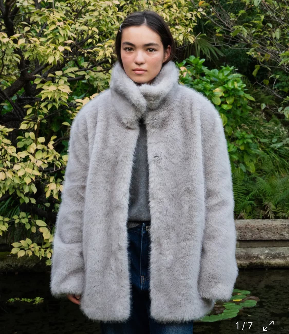 튜드먼트 퍼 자켓 (그레이) 상품이미지4