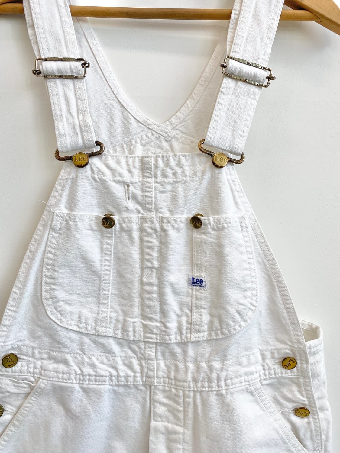90's 리 화이트 데님 오버롤 상품이미지5