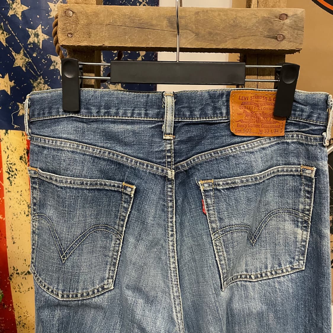 00s 리바이스 503 재팬 라인 워시드 스트레이트 데님 팬츠 상품이미지4