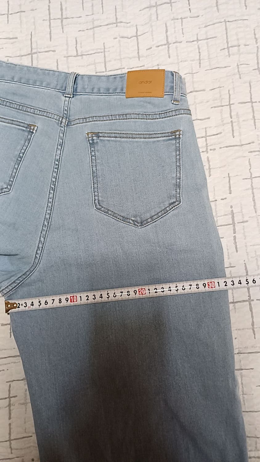 안다르 스판 와이드연청바지 29인치 기장102 상품이미지8