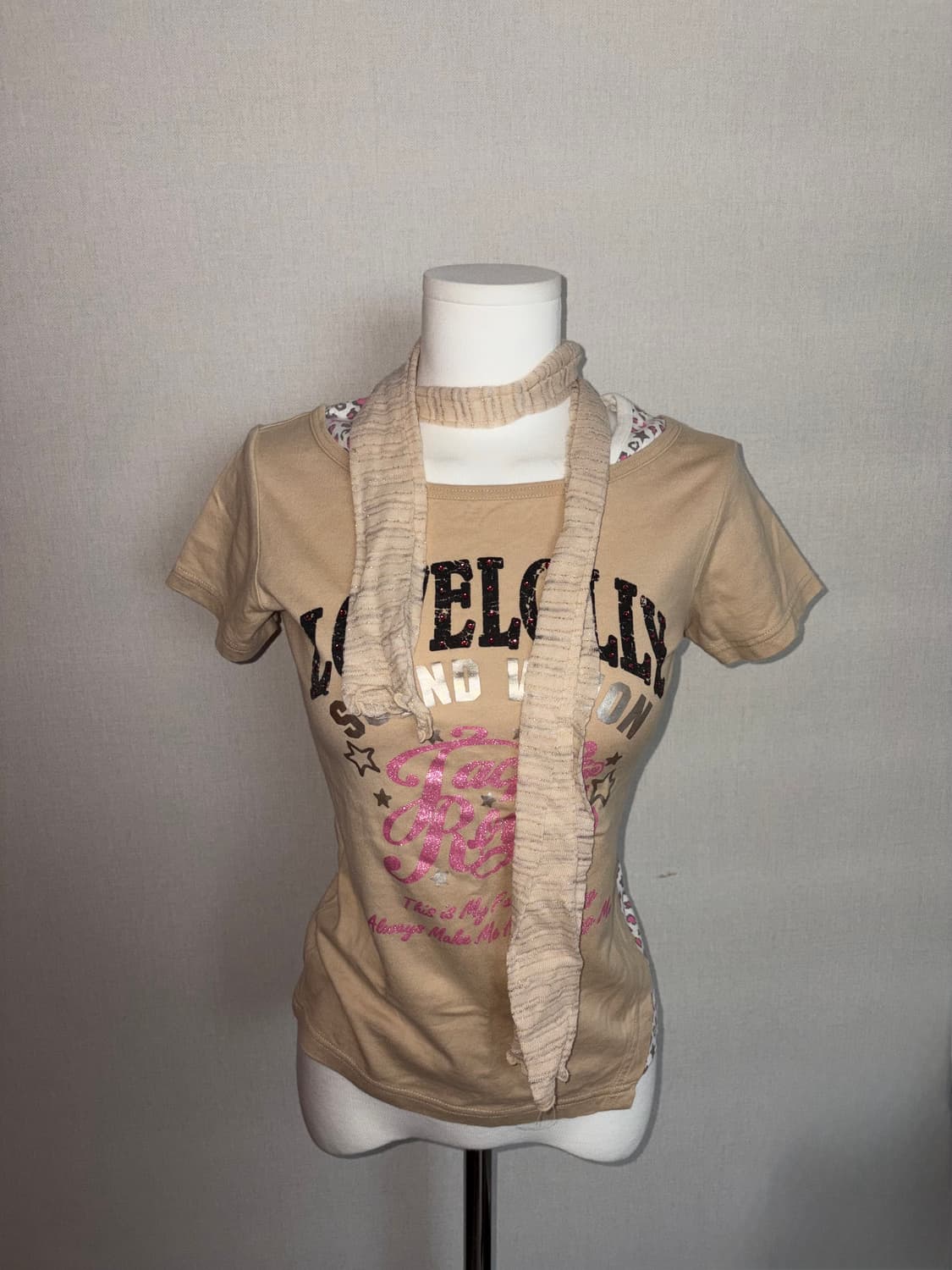 빈티지 반팔 + 머플러 세트 상품이미지1