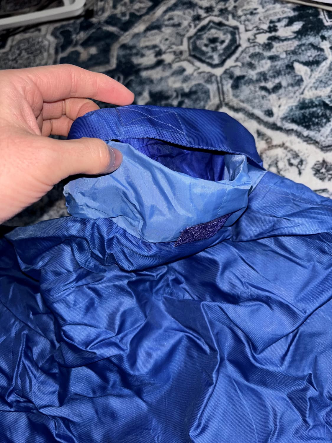 일본 빈티지 스포티 블루종 바람막이 점퍼 상품이미지4