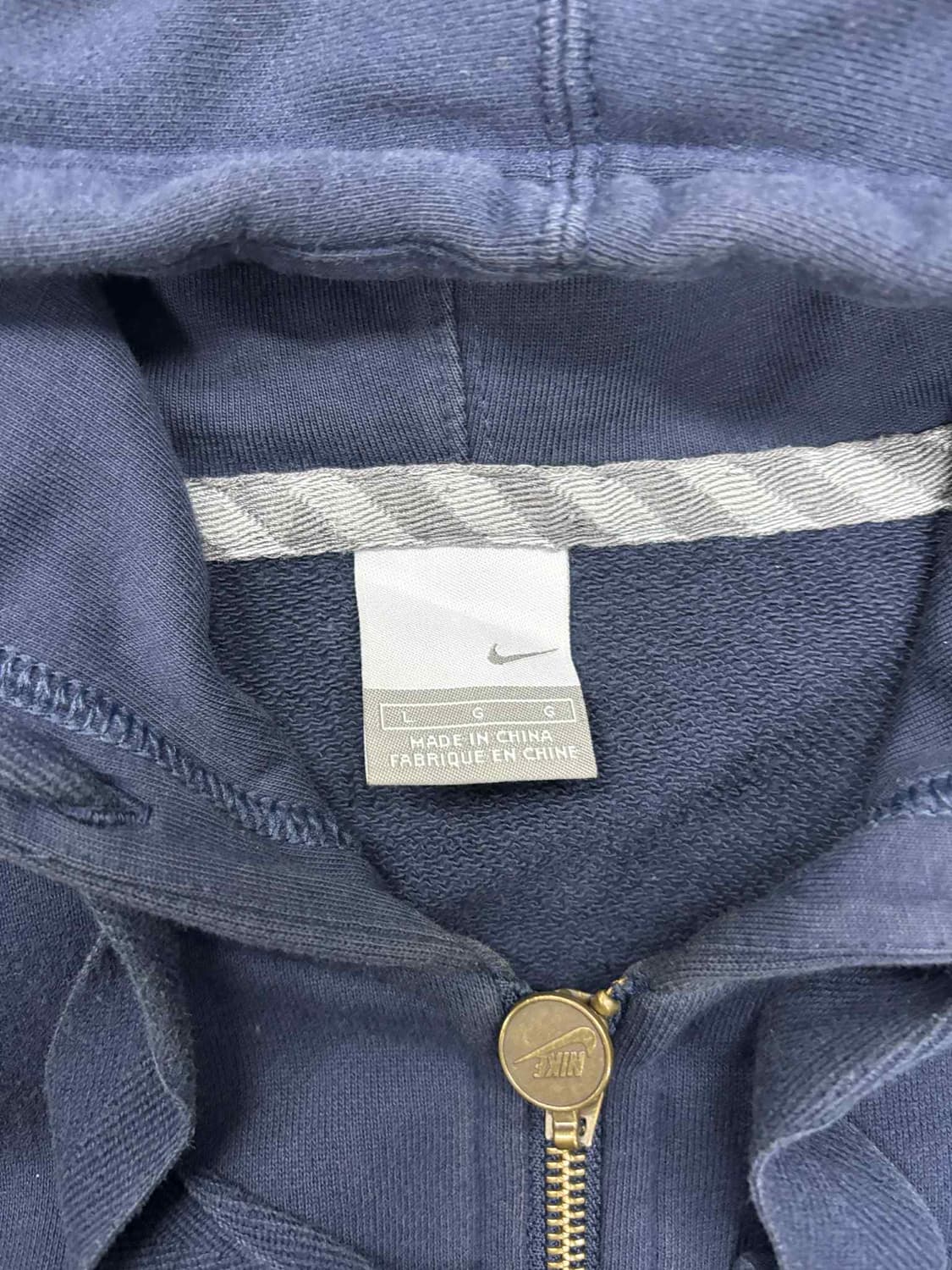 나이키 00s 아치로고 네이비 스웻 후드집업 희귀져지(L) 상품이미지4