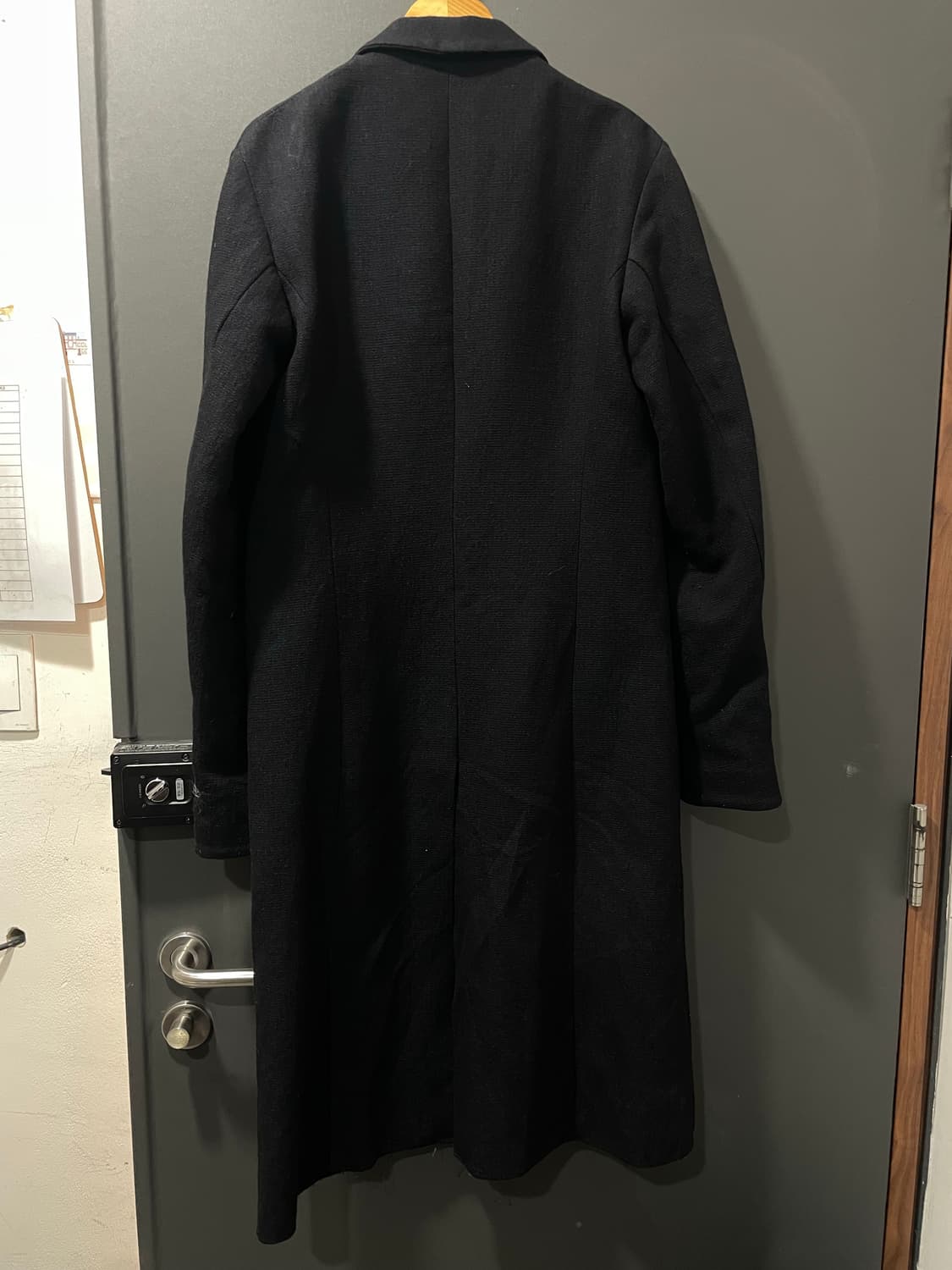 M.A+ 4 BOTTON BLACK STILL UNLINED COAT 상품이미지4