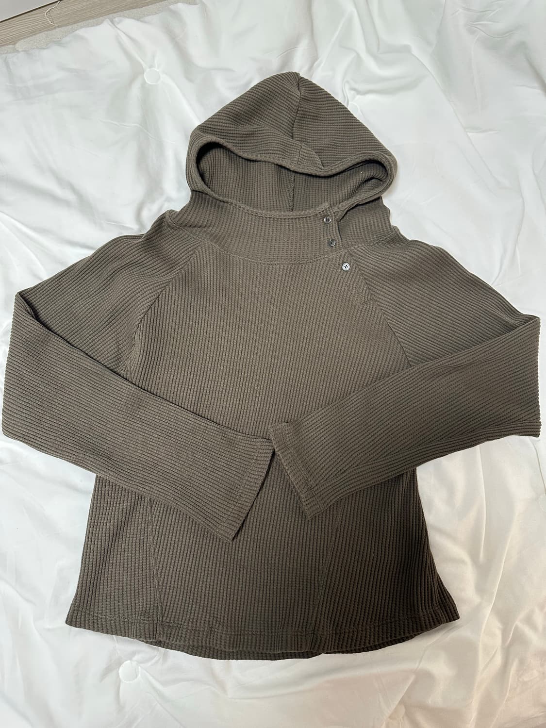 high neck hood 하이넥 와플 후드티 상품이미지1