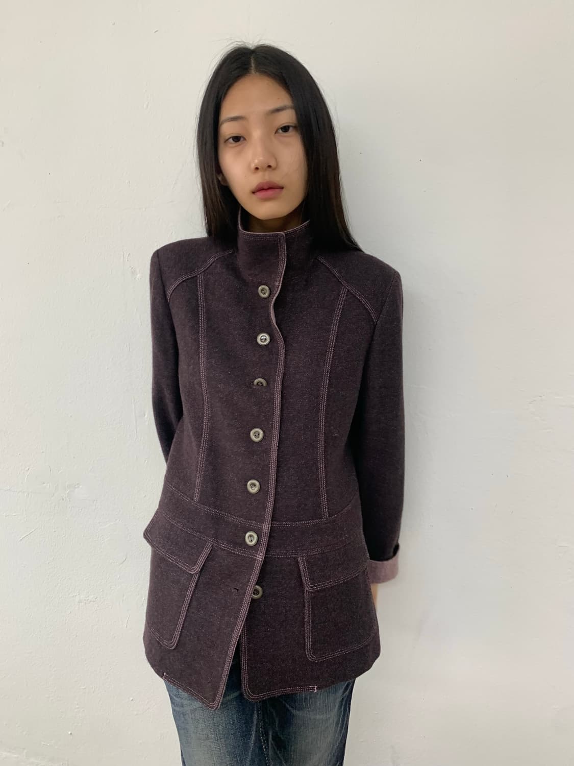 Purple wool jk 상품이미지2