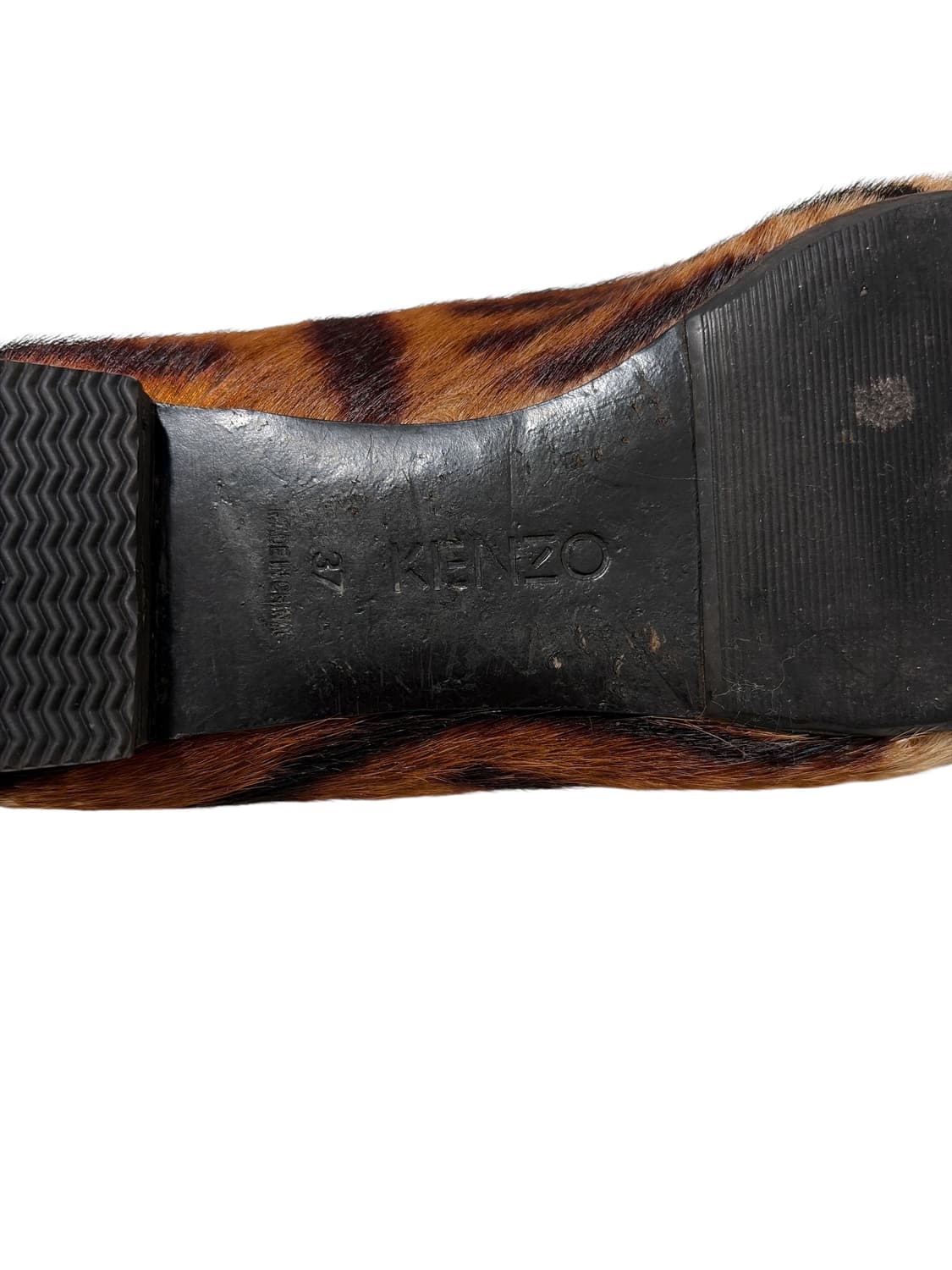 KENZO 레오파드 헤어칼프 태슬 플랫 235 상품이미지4