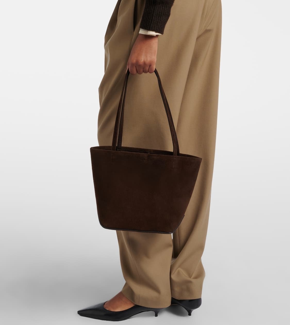 더로우 미디움 파크백 Medium Park/브라운 스웨이드 상품이미지1