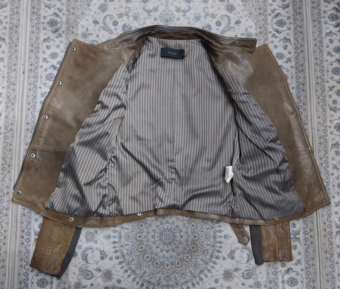 더아이잗 브라운 양가죽 라이더 자켓 상품이미지3