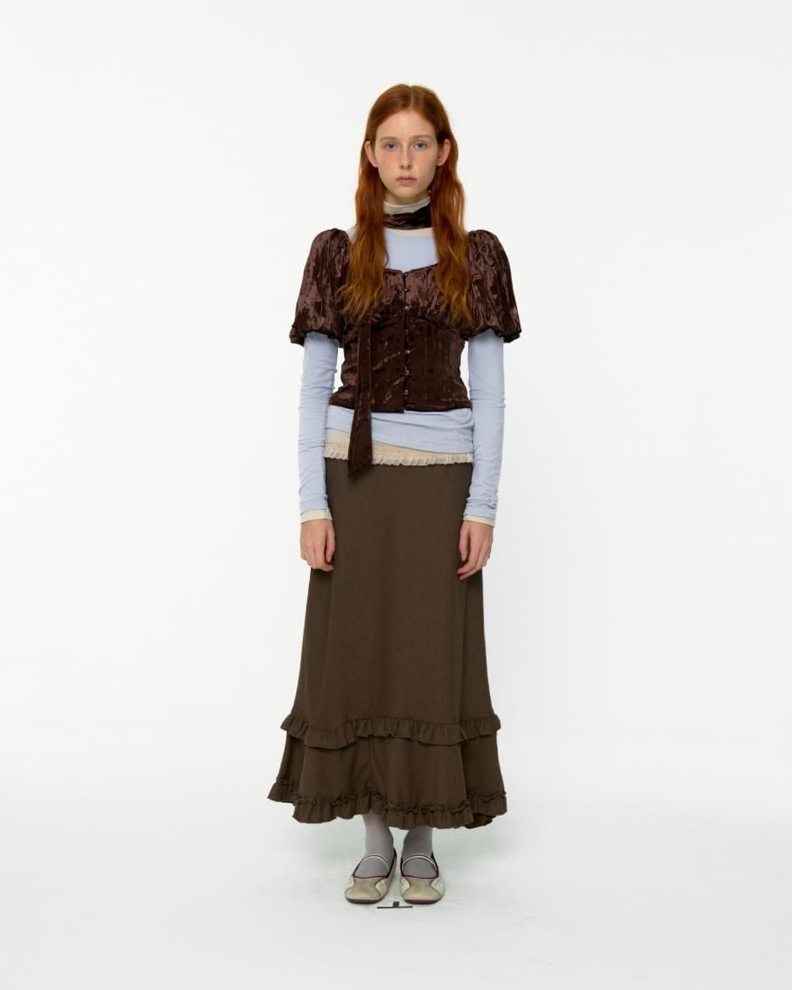 루루서울 프릴 맥시 스커트 Frill Maxi Skirt 상품이미지2