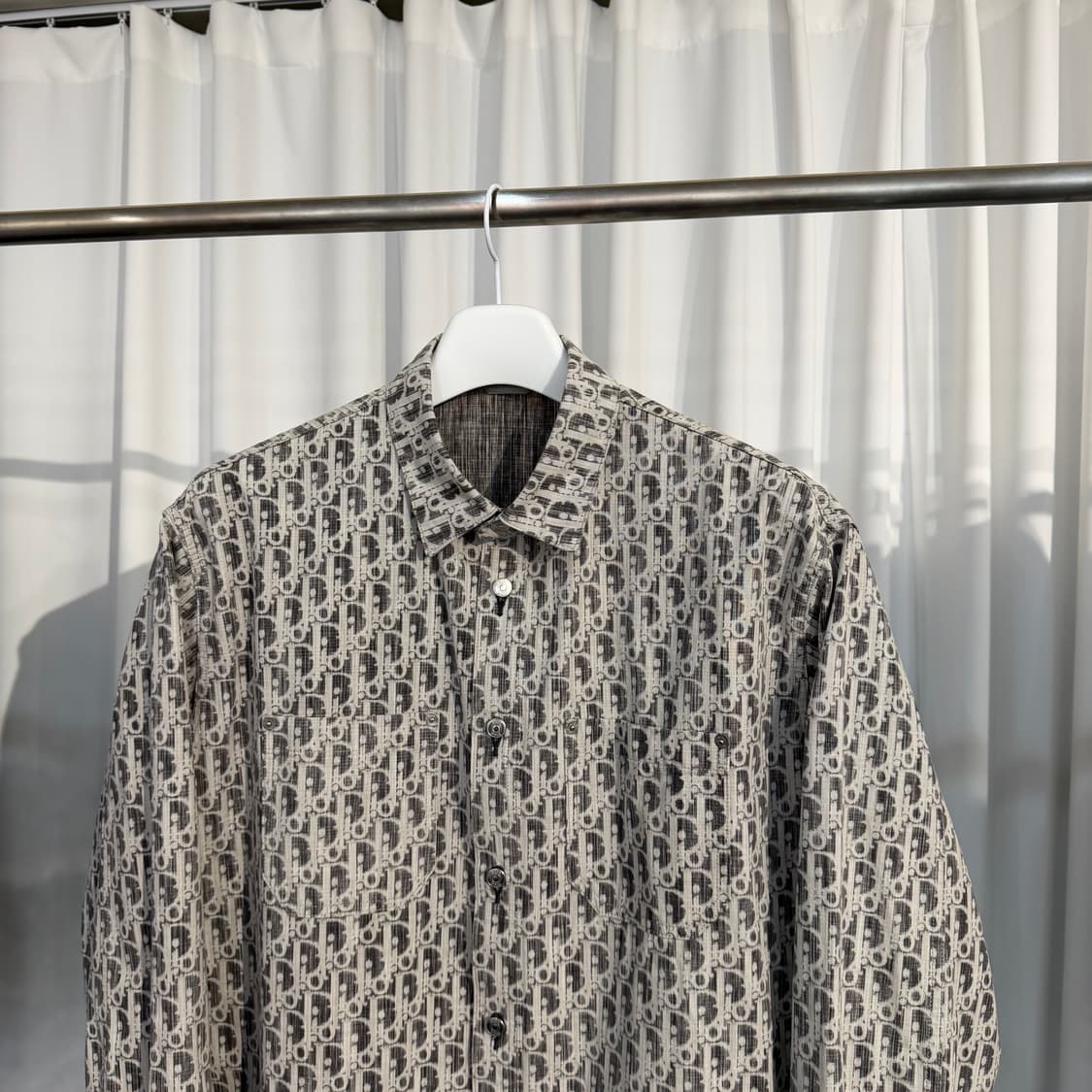 (42) 디올 오블리크 카스리 데님 셔츠 그레이 상품이미지2