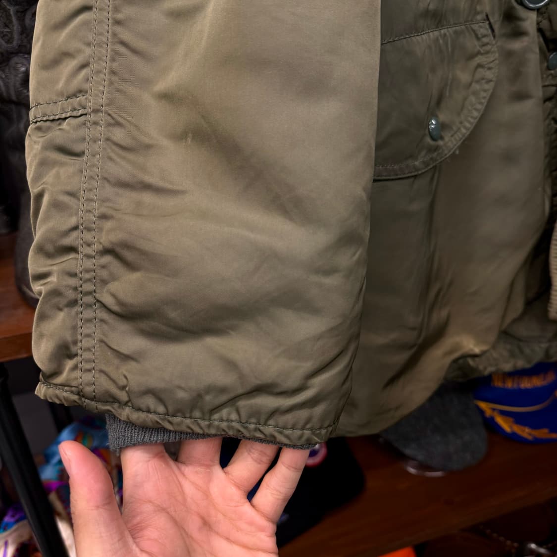 90s 알파 인더스트리 N3B 밀리터리 퍼 후드 야상 자켓 파카 N135 상품이미지5