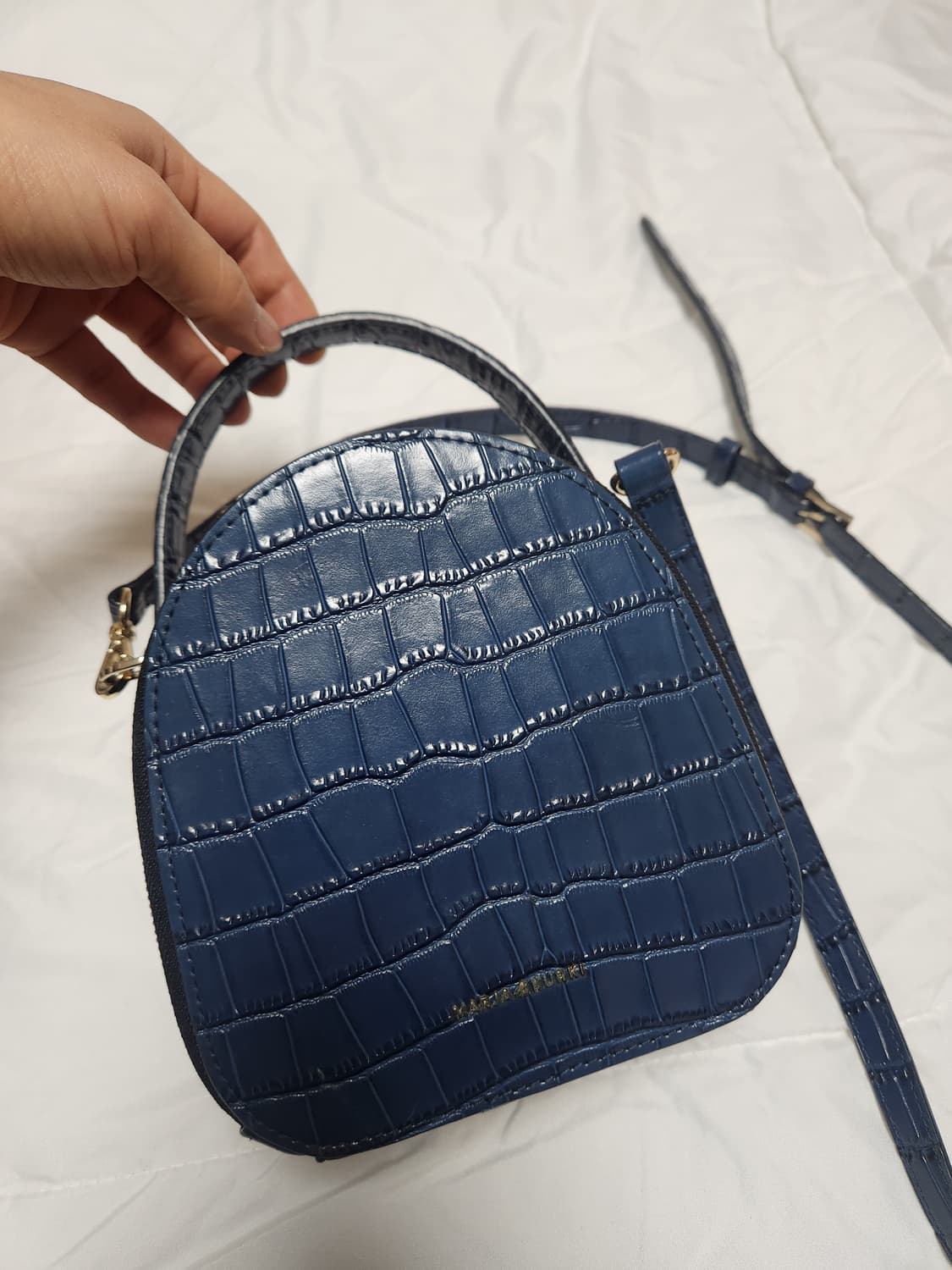 마리아꾸르끼 도토리백 네이비 상품이미지5